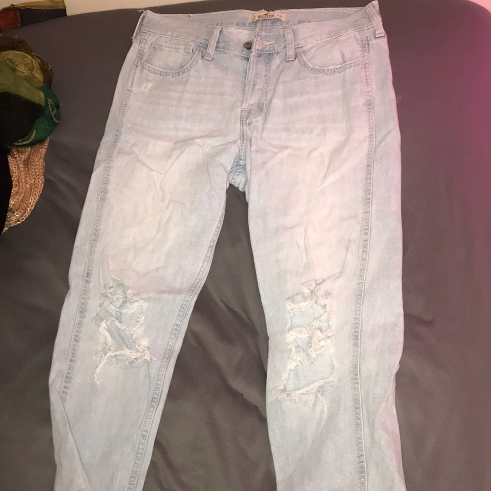 Ripped bleached jeans